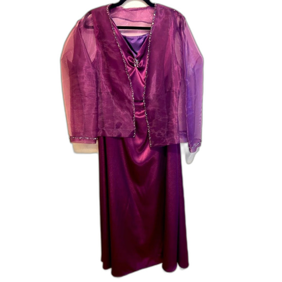 Formal dress and jacket set size 2x - 3x Handmade - Picture 1 of 15